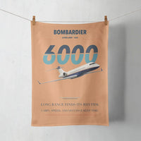 Thumbnail for Bombardier Global 6000 design on orange towel
