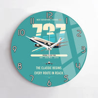 Thumbnail for Boeing 737-300 Classic design on turquoise no frame wall clock