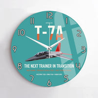 Thumbnail for T-7A Red Hawk design on turquoise no frame wall clock