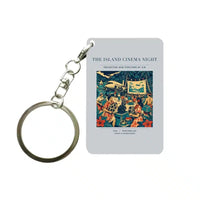 Thumbnail for VINTAGE G4442 - The Island Cinema Night - Designed Key Chain design on lightgray