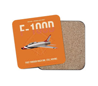 Thumbnail for F-100D Super Sabre design on orange 1 piece coaster