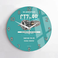 Thumbnail for CT7-9B design on turquoise no frame wall clock