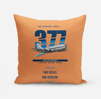 Thumbnail for Boeing 377 Stratocruiser design on orange pillow