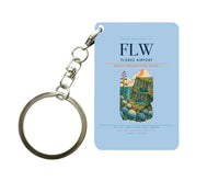 Thumbnail for Flores Airport (FLW) design on light blue key chain