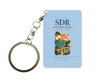 Thumbnail for Santander Airport (SDR) design on light blue key chain