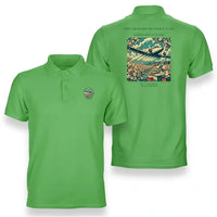 Thumbnail for VINTAGE G4386 - The Orchard Duster's Turn - Double-Side Polo T-Shirt design on lightgreen