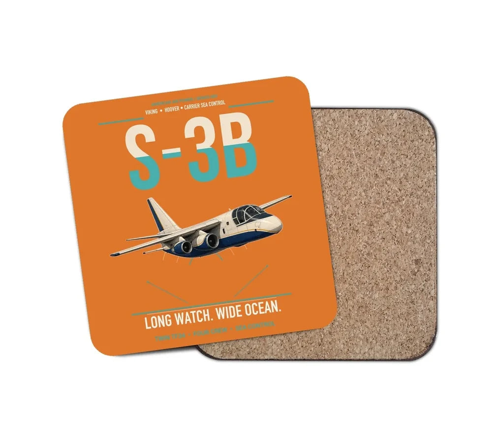 S-3B Viking design on orange 1 piece coaster