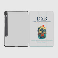 Thumbnail for Dubai International Airport (DXB) design on light gray samsung tablet tablet case