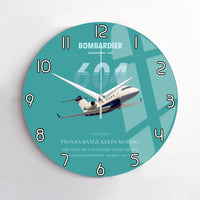 Thumbnail for Bombardier Challenger 604 design on turquoise no frame wall clock