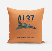 Thumbnail for Saab AJ 37 Viggen design on orange pillow