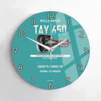 Thumbnail for TAY 650 design on turquoise no frame wall clock