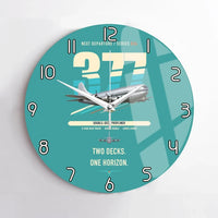Thumbnail for Boeing 377 Stratocruiser design on turquoise no frame wall clock