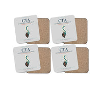 Thumbnail for Catania-Fontanarossa Airport (CTA) design on light gray 4 pieces set coaster