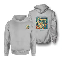Thumbnail for VINTAGE G4225 - The Tropical Stopover - Double-Side Hoodie design on lightgray double side