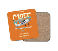 Thumbnail for Cessna A185F Skywagon design on orange 1 piece coaster