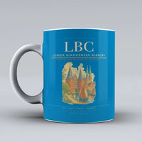 Thumbnail for Lübeck Blankensee Airport (LBC) airport code design on turquoise ceramic mug