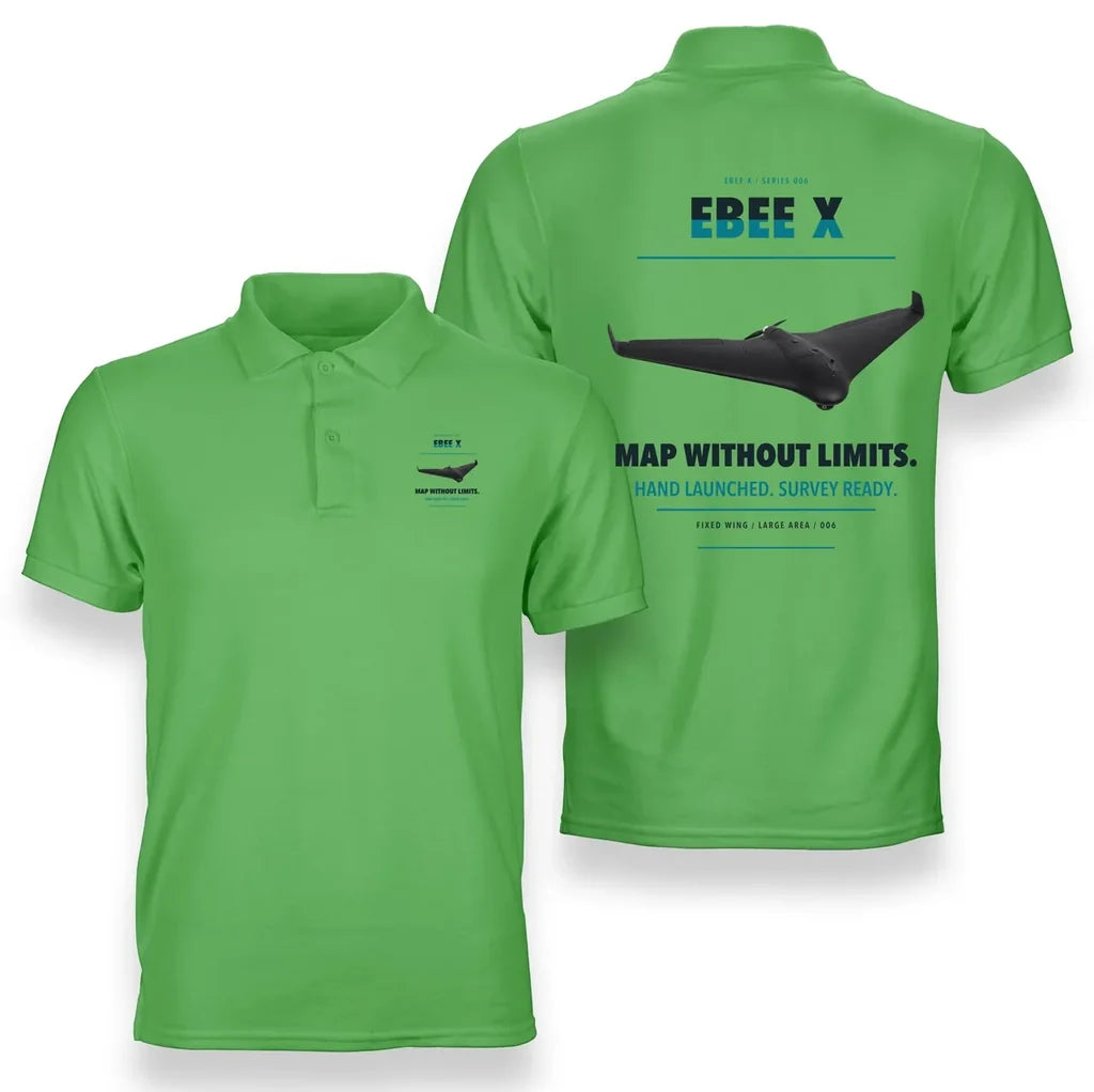 AgEagle eBee X design on light green polo