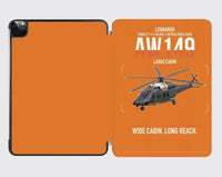 Thumbnail for Leonardo AW149 design on orange ipad tablet case