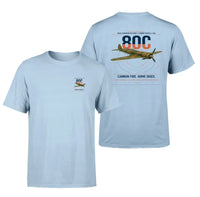 Thumbnail for IAR 80C design on light blue t-shirt, double-side print