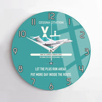 Thumbnail for Cessna Citation X+ design on turquoise no frame wall clock