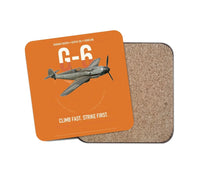 Thumbnail for Messerschmitt Bf 109G-6 design on orange 1 piece coaster