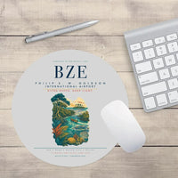 Thumbnail for Philip S. W. Goldson International Airport (BZE) design on light gray round mouse pad