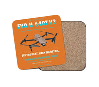 Thumbnail for Autel EVO II Dual 640T V3 design on orange 1 piece coaster