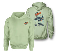 Thumbnail for SIGNAL 616 - How Planes Fly V2 - Double-Side Hoodie design on light green double side hoodie