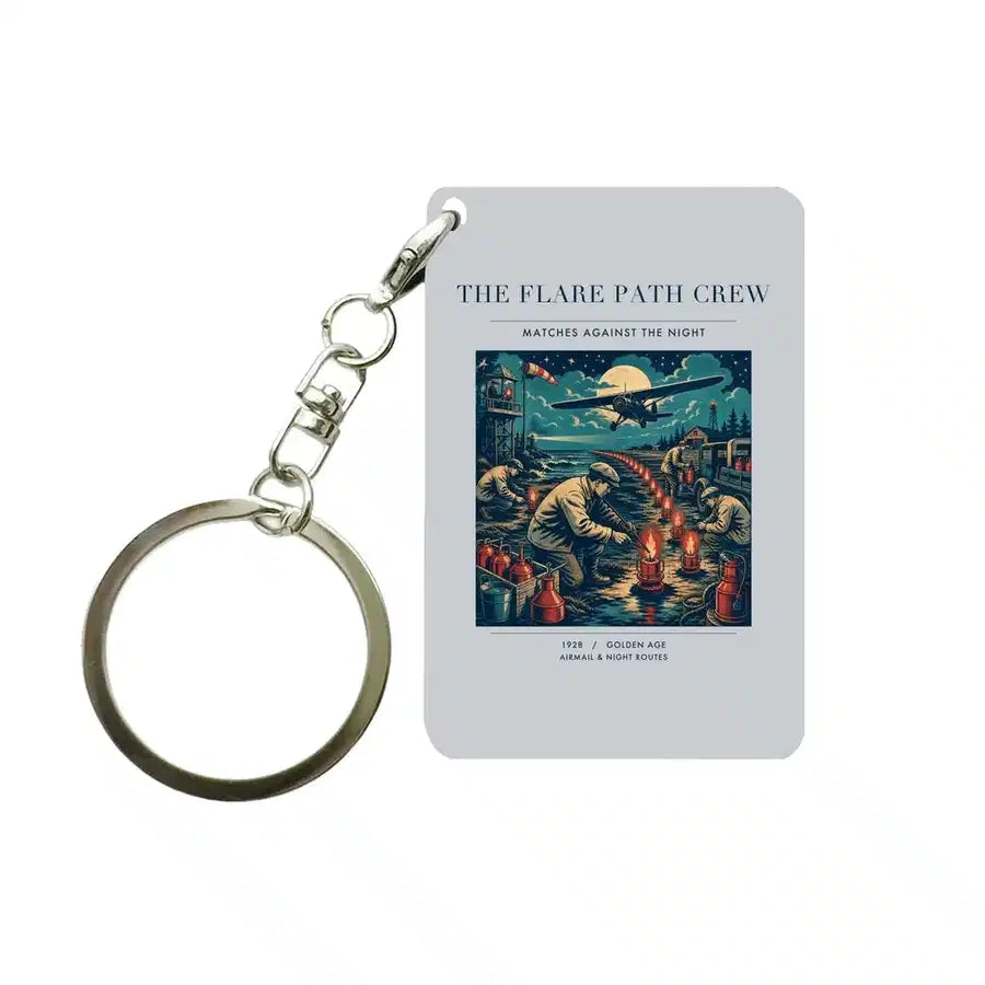 VINTAGE G4252 - The Flare Path Crew - Designed Key Chain design on lightgray