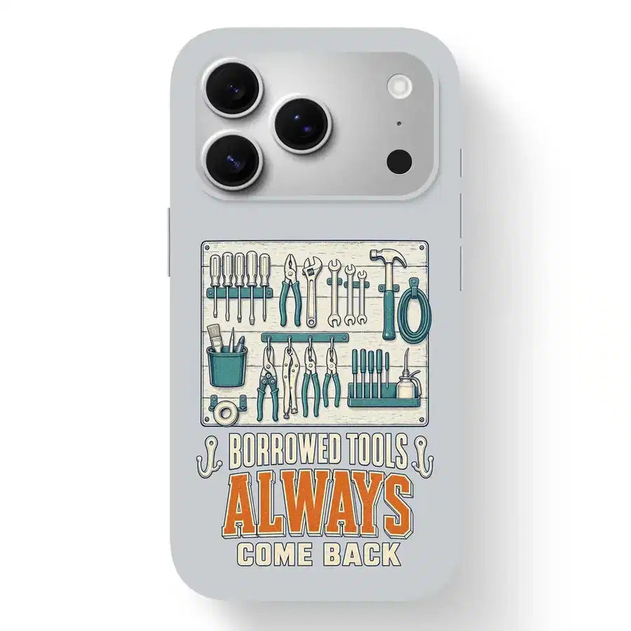 SIGNAL 246 - Borrowed Tools Always Come Back - MagSafe iPhone 17 Pro design on light gray magsafe iphone 17 pro