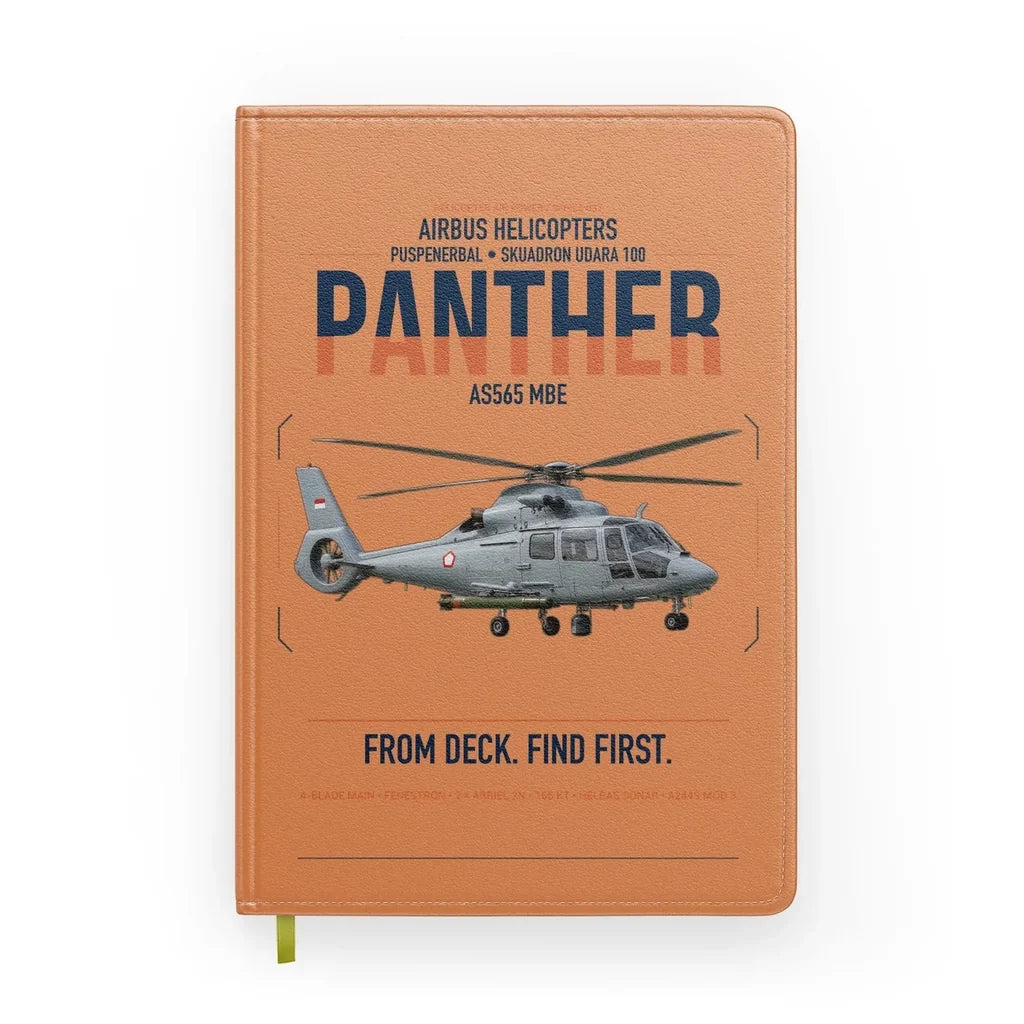 Airbus Helicopters AS565 MBe Panther design on orange notebook