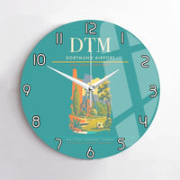 Thumbnail for Dortmund Airport (DTM) design on turquoise no frame wall clock