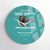 Thumbnail for TRENT 1000 TEN design on turquoise no frame wall clock