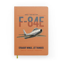 Thumbnail for F-84E Thunderjet design on orange notebook
