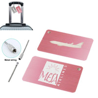Thumbnail for Mesa Airlines Aluminum Airplane Luggage tag in purple