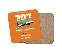 Thumbnail for Boeing 787-8 Dreamliner design on orange 1 piece coaster