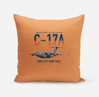 Thumbnail for C-17A Globemaster III design on orange pillow