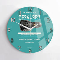 Thumbnail for CF34-3B1 design on turquoise no frame wall clock
