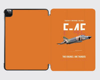 Thumbnail for F-4E Phantom II Two Engines One Thunder design on orange ipad tablet case