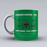 Thumbnail for Commander 3XL Mug design on green draganfly