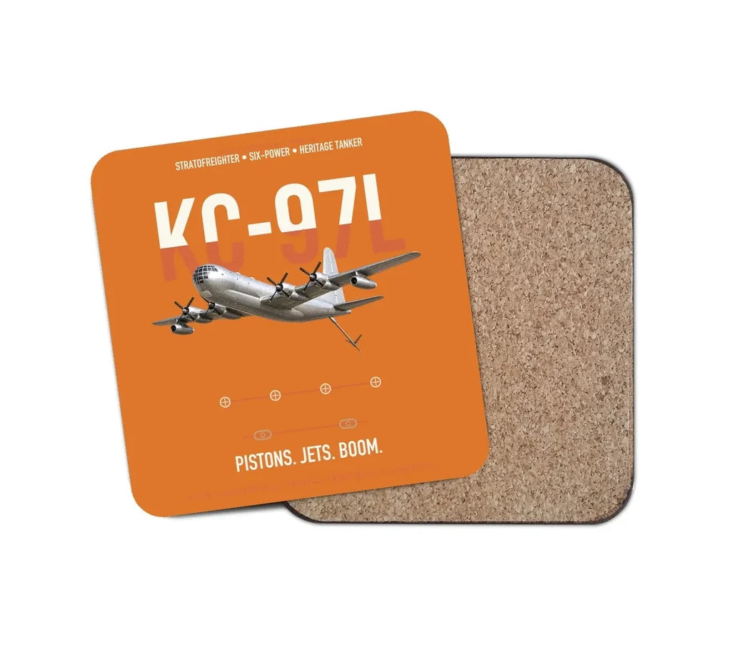 KC-97L STRATOFREIGHTER design on orange 1 piece coaster