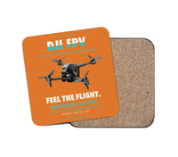 Thumbnail for DJI FPV design on orange 1 piece coaster