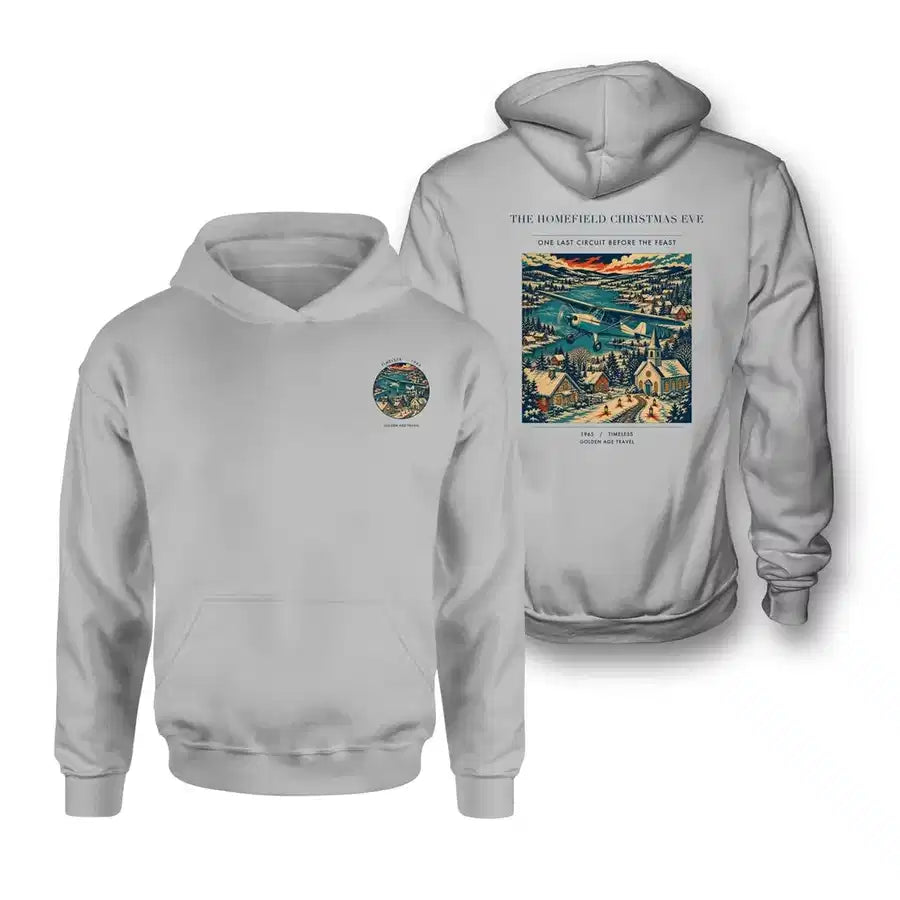 VINTAGE G4449 - The Homefield Christmas Eve - Double-Side Hoodie design on lightgray double side