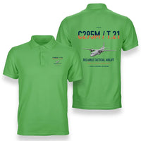 Thumbnail for Airbus C295M T.21 design on light green double-side polo t-shirt, double-side print