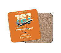 Thumbnail for Boeing 787-9 Dreamliner design on orange 1 piece coaster