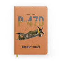 Thumbnail for P-47D Thunderbolt Razorback design on orange notebook