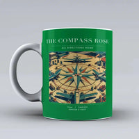 Thumbnail for VINTAGE G4139 - The Compass Rose - Ceramic Mug design on green