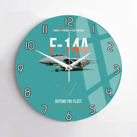Thumbnail for F-14A Tomcat Defend The Fleet design on turquoise no frame wall clock