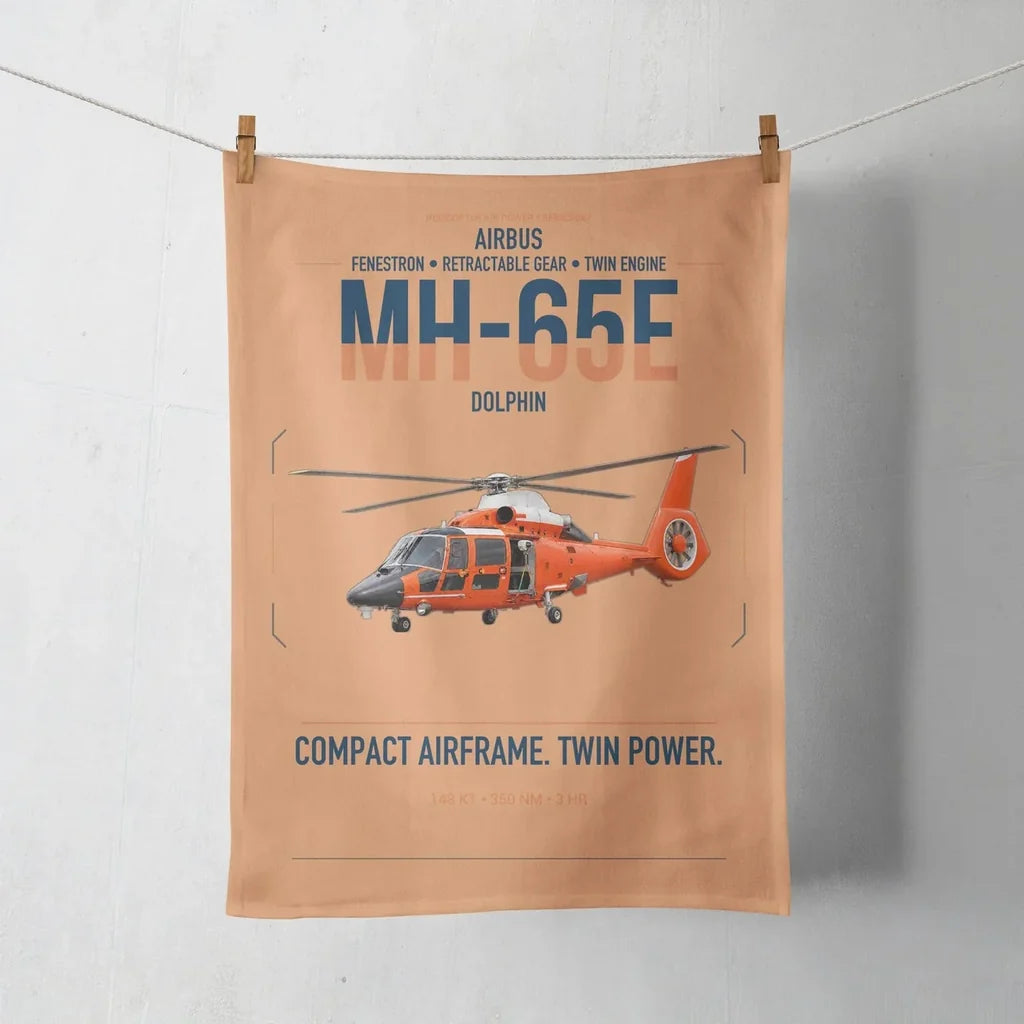 Airbus MH-65E Dolphin design on orange towel