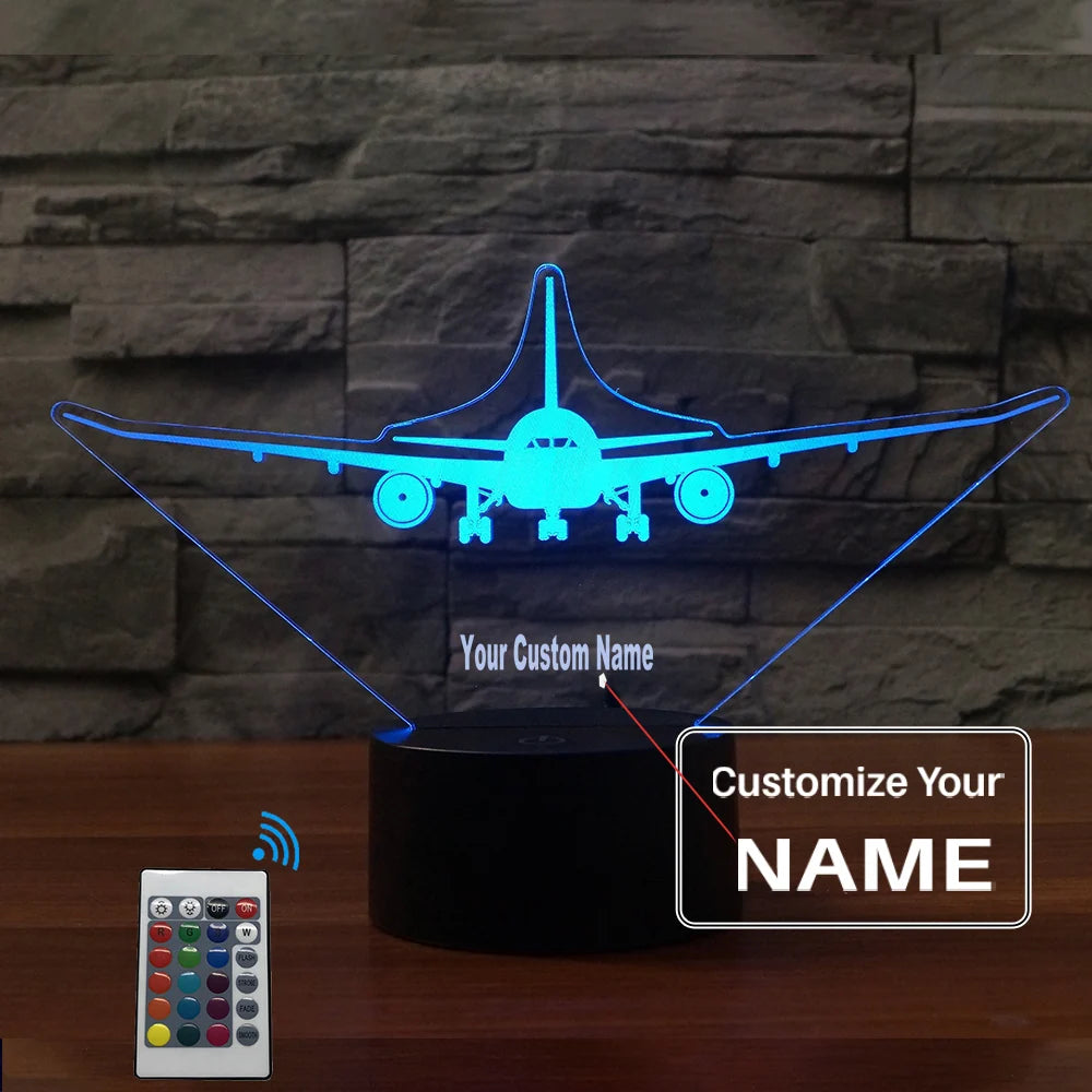 Customisable Boeing 787 3D Lamp - view 10